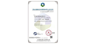 職業(yè)健康安全管理體系認(rèn)證證書